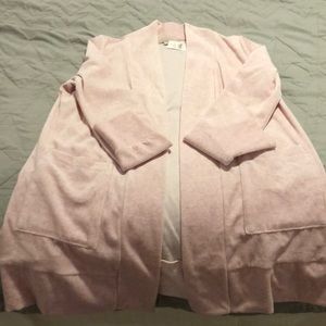 Loft pink open cardigan